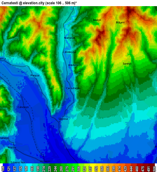 Zoom OUT 2x Cernăteşti, Romania elevation map