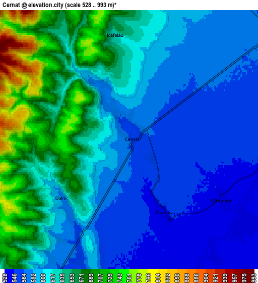 Zoom OUT 2x Cernat, Romania elevation map