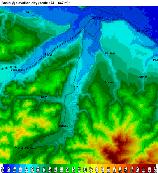 Zoom OUT 2x Caşin, Romania elevation map