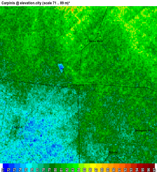 Zoom OUT 2x Cărpiniş, Romania elevation map