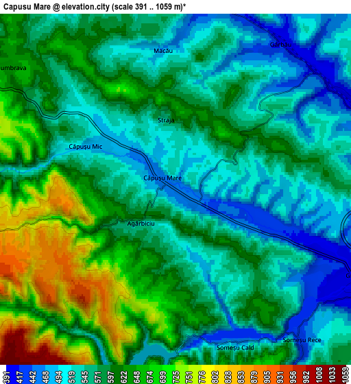 Zoom OUT 2x Căpuşu Mare, Romania elevation map