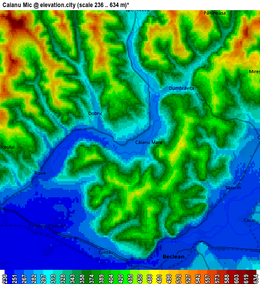 Zoom OUT 2x Căianu Mic, Romania elevation map