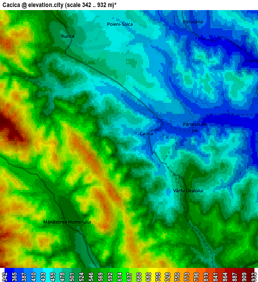 Zoom OUT 2x Cacica, Romania elevation map
