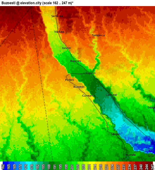 Zoom OUT 2x Buzoeşti, Romania elevation map