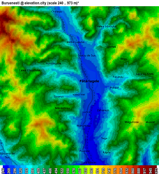 Zoom OUT 2x Burueneşti, Romania elevation map