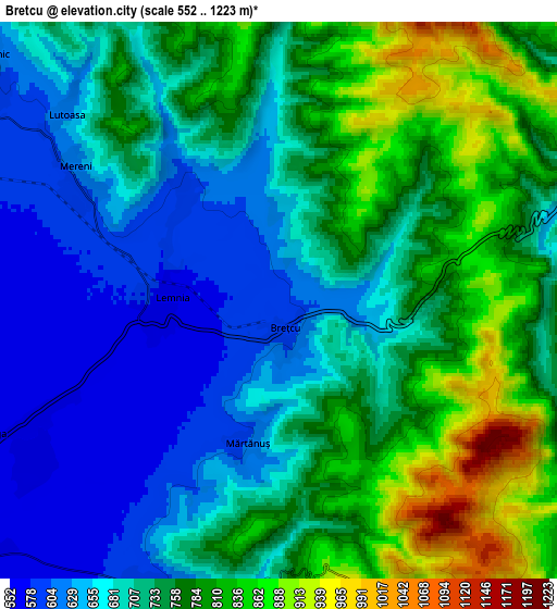 Zoom OUT 2x Breţcu, Romania elevation map