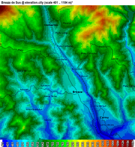 Zoom OUT 2x Breaza de Sus, Romania elevation map