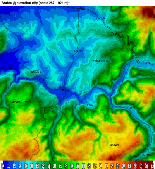 Zoom OUT 2x Bratca, Romania elevation map