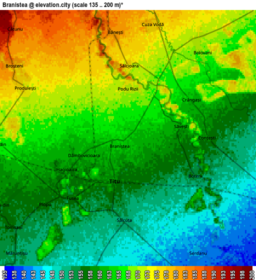 Zoom OUT 2x Braniştea, Romania elevation map