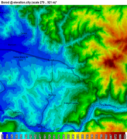 Zoom OUT 2x Borod, Romania elevation map