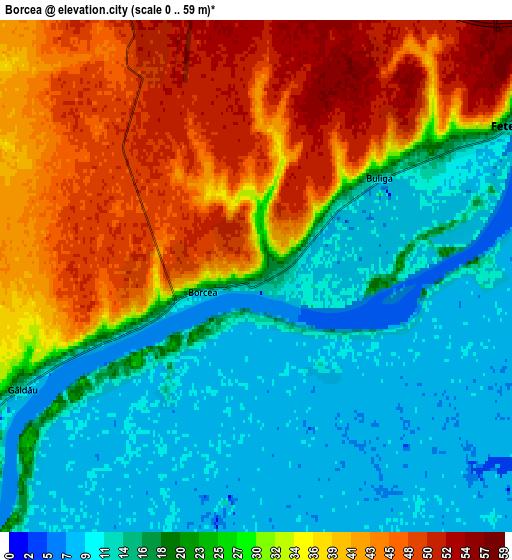 Zoom OUT 2x Borcea, Romania elevation map