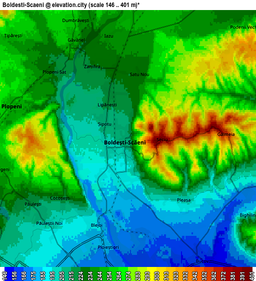 Zoom OUT 2x Boldeşti-Scăeni, Romania elevation map