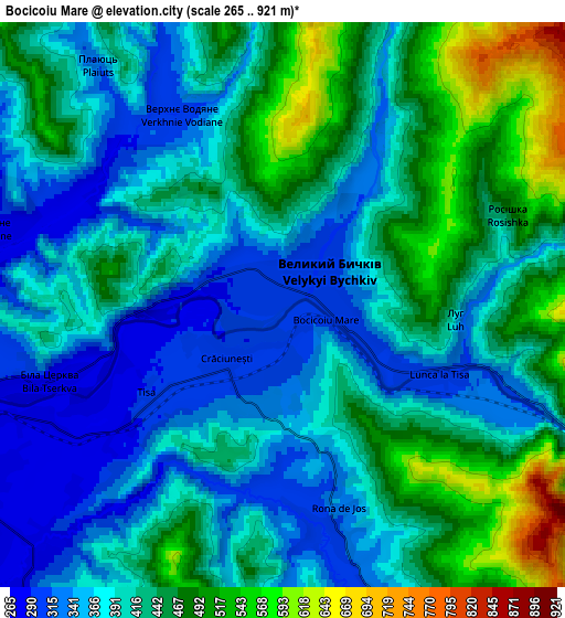 Zoom OUT 2x Bocicoiu Mare, Romania elevation map