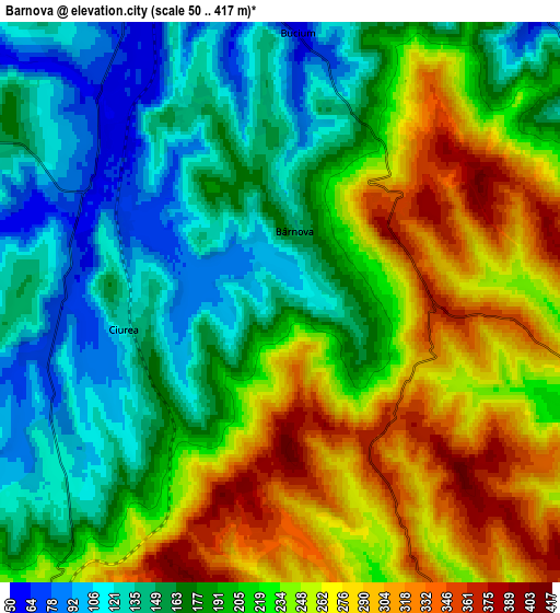 Zoom OUT 2x Bârnova, Romania elevation map