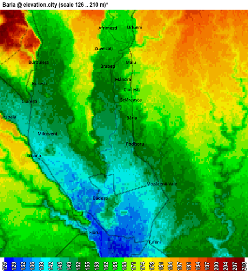 Zoom OUT 2x Bârla, Romania elevation map