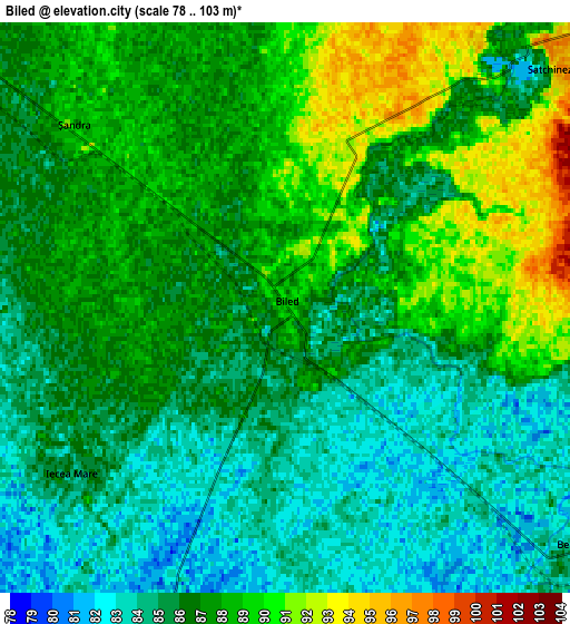 Zoom OUT 2x Biled, Romania elevation map