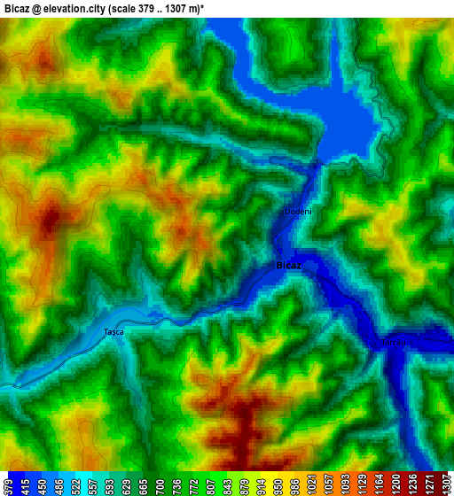 Zoom OUT 2x Bicaz, Romania elevation map