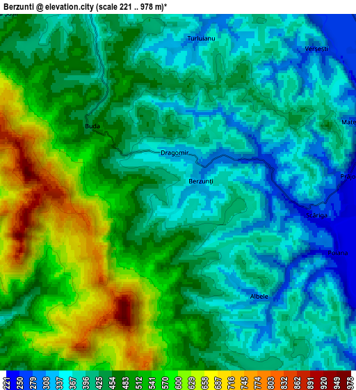 Zoom OUT 2x Berzunţi, Romania elevation map