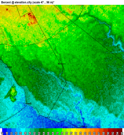 Zoom OUT 2x Berceni, Romania elevation map