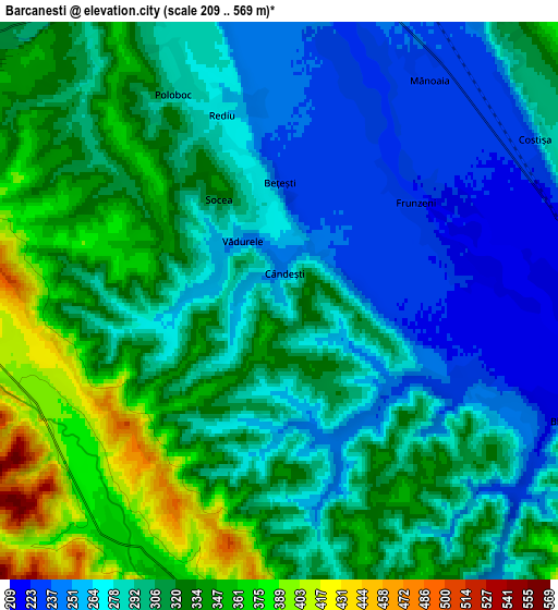 Zoom OUT 2x Bărcăneşti, Romania elevation map