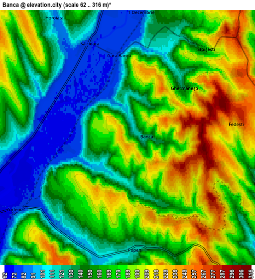 Zoom OUT 2x Banca, Romania elevation map