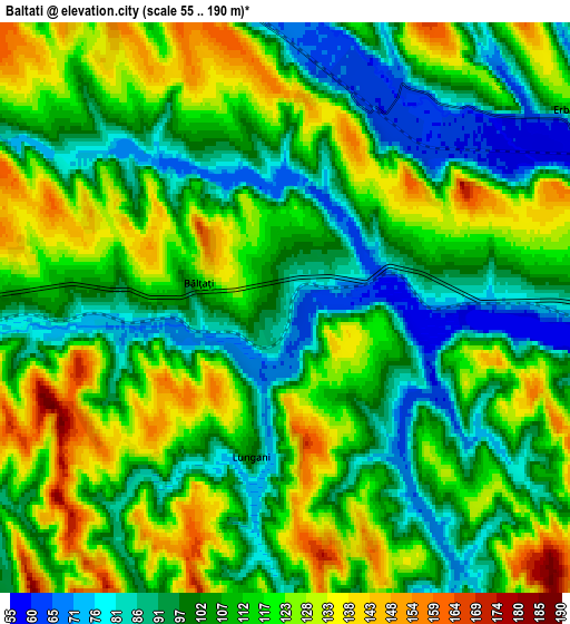 Zoom OUT 2x Bălţaţi, Romania elevation map