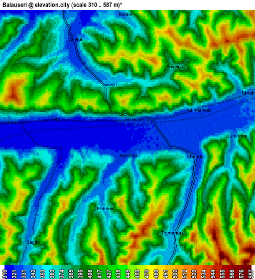 Zoom OUT 2x Bălăuşeri, Romania elevation map