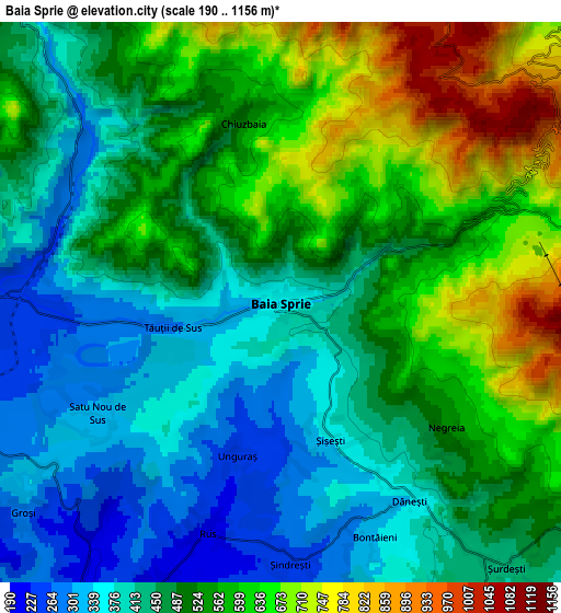 Zoom OUT 2x Baia Sprie, Romania elevation map
