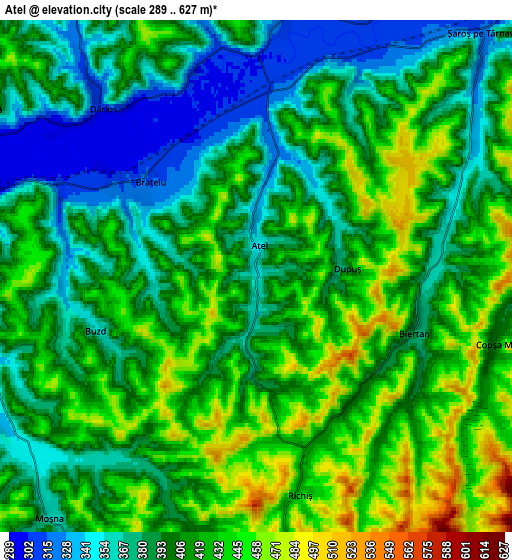 Zoom OUT 2x Aţel, Romania elevation map
