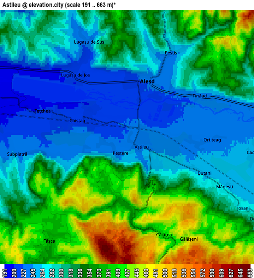 Zoom OUT 2x Aştileu, Romania elevation map