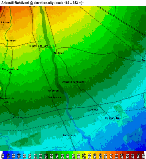 Zoom OUT 2x Ariceştii-Rahtivani, Romania elevation map