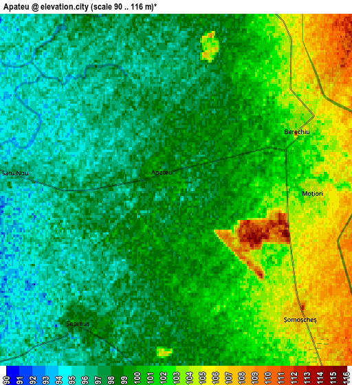 Zoom OUT 2x Apateu, Romania elevation map