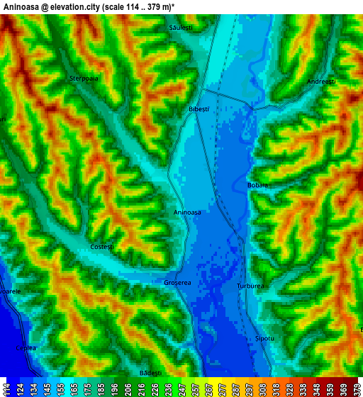 Zoom OUT 2x Aninoasa, Romania elevation map