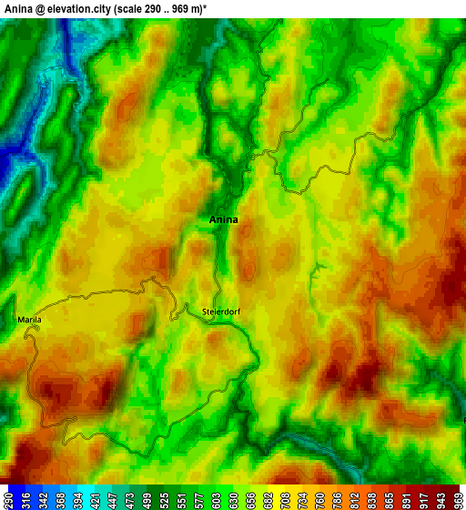 Zoom OUT 2x Anina, Romania elevation map