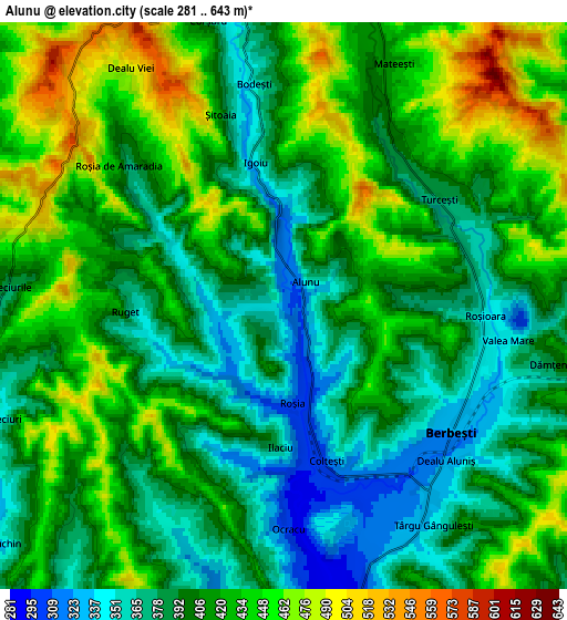 Zoom OUT 2x Alunu, Romania elevation map