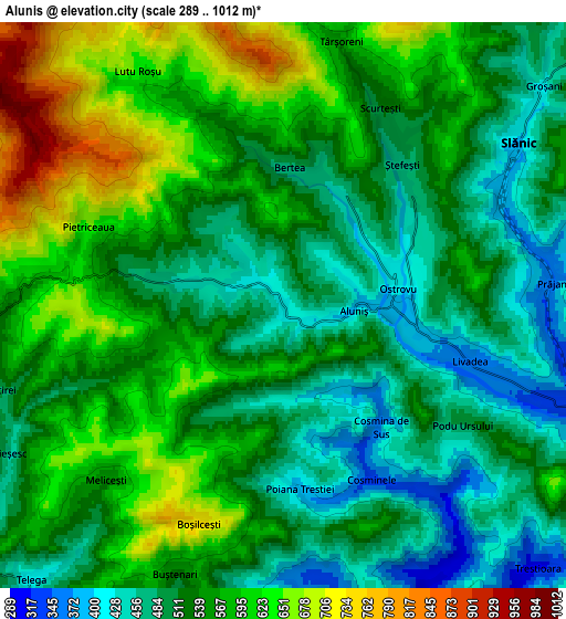 Zoom OUT 2x Aluniş, Romania elevation map