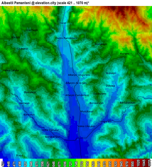 Zoom OUT 2x Albeştii Pământeni, Romania elevation map