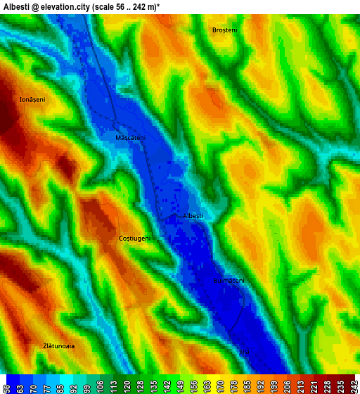 Zoom OUT 2x Albeşti, Romania elevation map