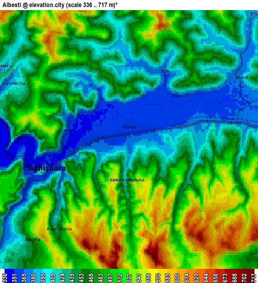 Zoom OUT 2x Albeşti, Romania elevation map