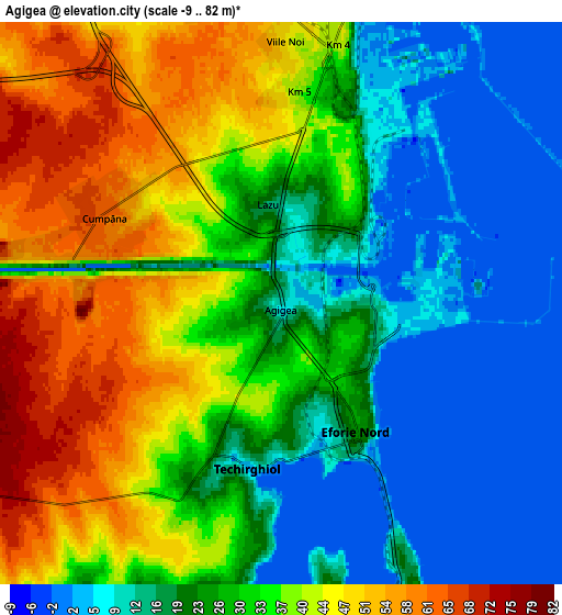 Zoom OUT 2x Agigea, Romania elevation map