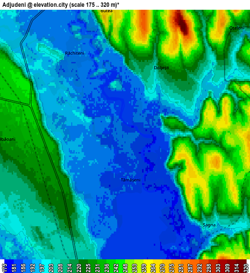 Zoom OUT 2x Adjudeni, Romania elevation map