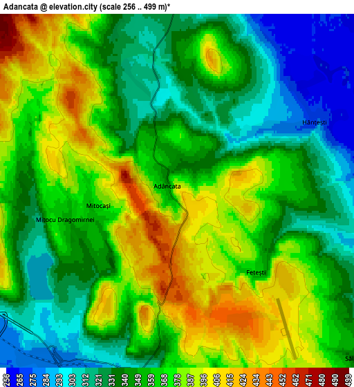 Zoom OUT 2x Adâncata, Romania elevation map