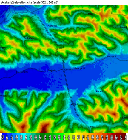 Zoom OUT 2x Acăţari, Romania elevation map