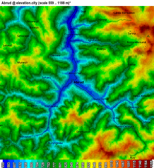 Zoom OUT 2x Abrud, Romania elevation map