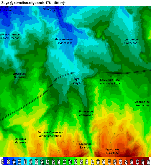 Zoom OUT 2x Zuya, Ukraine elevation map