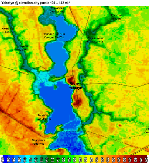 Zoom OUT 2x Yahotyn, Ukraine elevation map