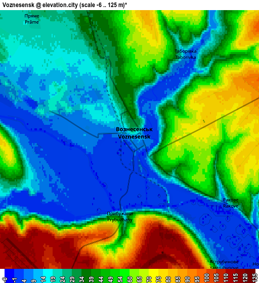 Zoom OUT 2x Voznesensk, Ukraine elevation map