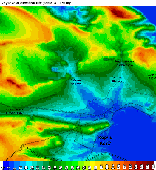 Zoom OUT 2x Voykovo, Ukraine elevation map