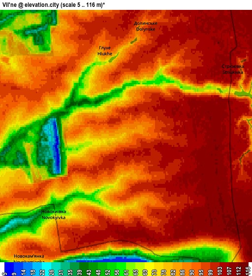 Zoom OUT 2x Vil’ne, Ukraine elevation map