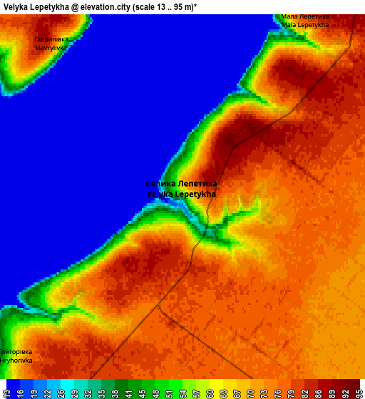 Zoom OUT 2x Velyka Lepetykha, Ukraine elevation map